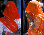 Veiled women Rajasth
